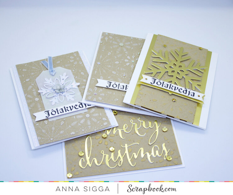 Gold &amp; Silver Christmas Cards