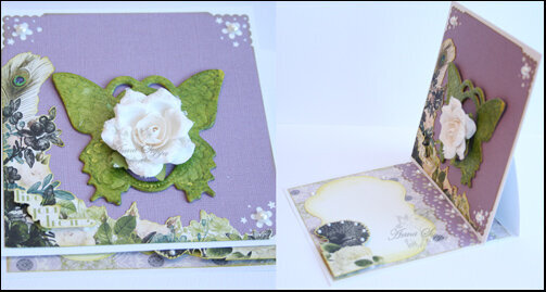 Butterfly and flower card *detail*