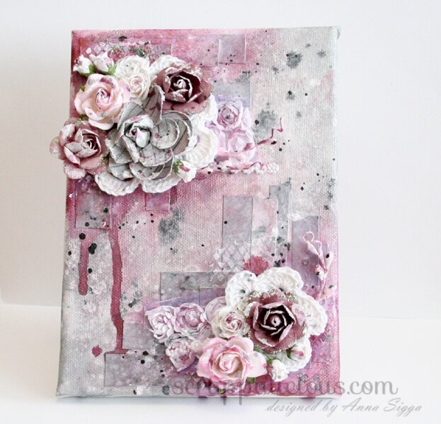 Merlot floral canvas