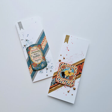 Mixed-media Circus Cards