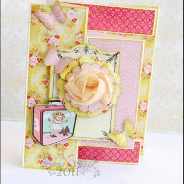 Flower card *Nook March Kit/Crate Paper*