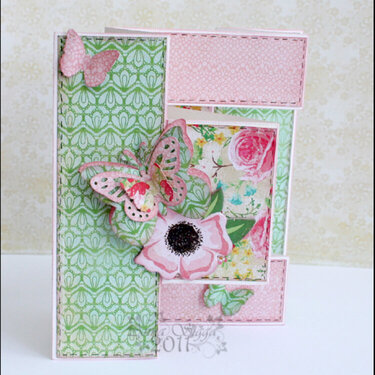Butterfly card *Nook March Kit/Crate Paper*