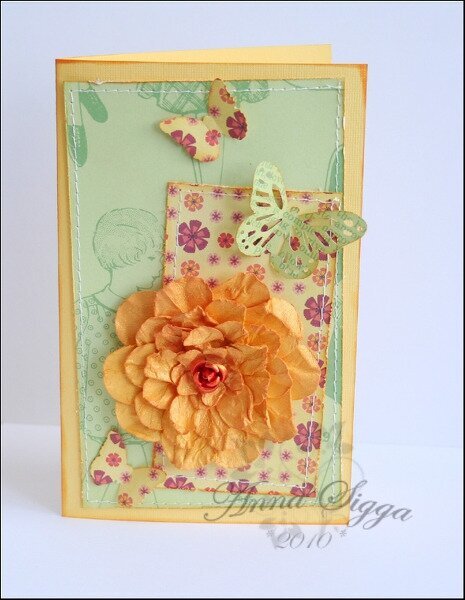 Bright girlie card **Cosmo Cricket**