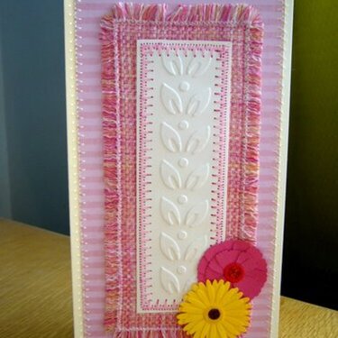 Card with fabric