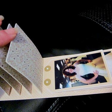 mini photo flip book (pulled out of sleeve)