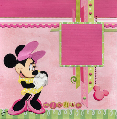 Minnie Pink &amp; Green Left Page