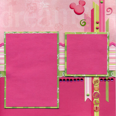 Minnie Pink &amp; Green Right Page