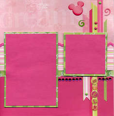 Minnie Pink & Green Right Page
