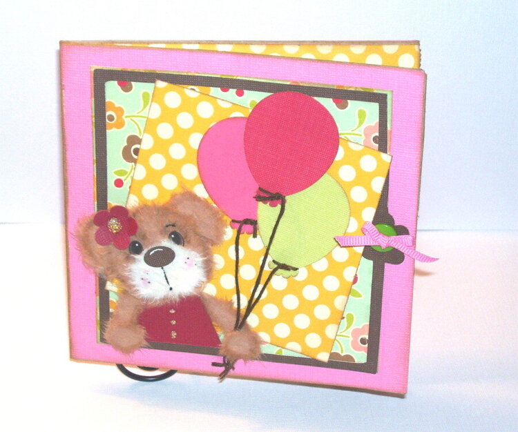 Girl Tear Bear Paper Bag Card