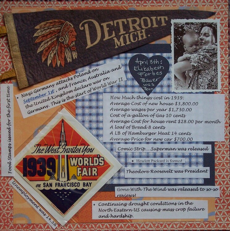 Detroit Michigan - 1939- Pg 1.