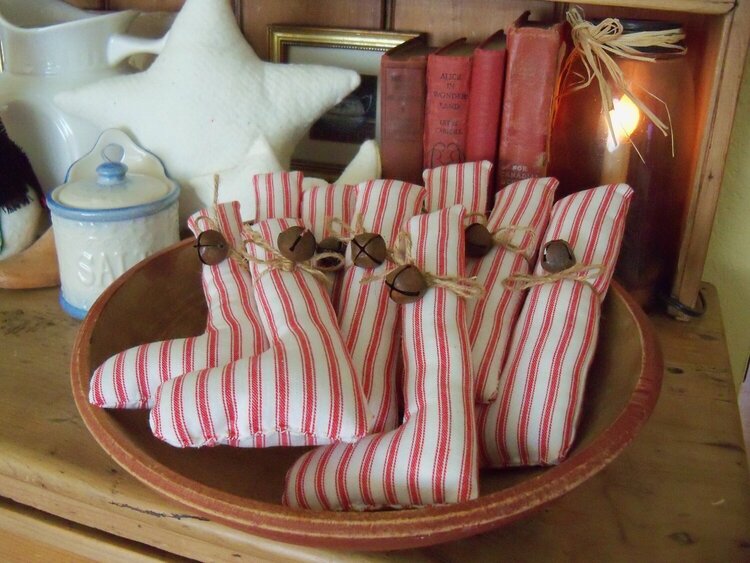 White stars and Bowl filler stockings