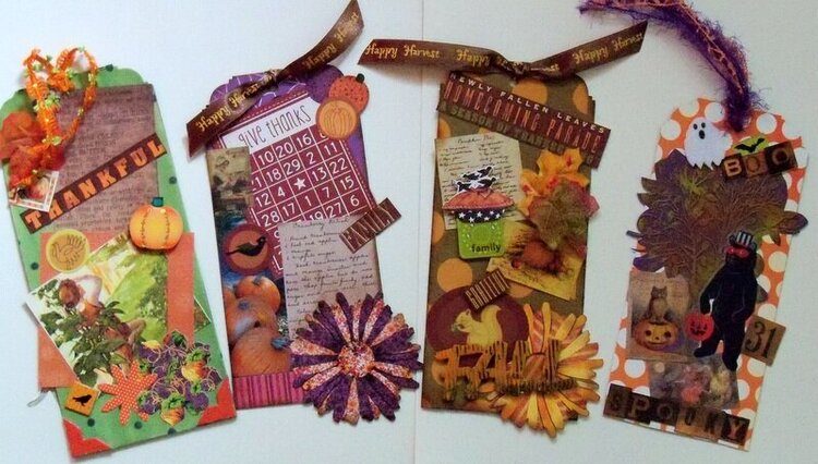 Thanksgiving and Halloween tags...(4)