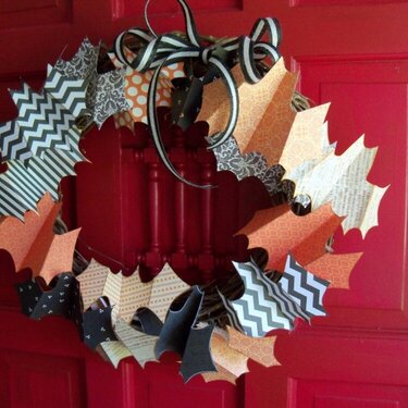 Halloween Bat Wreath