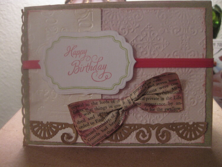 Book Bow Card