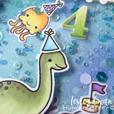 Nessies Underwater Party SHAKER CARD