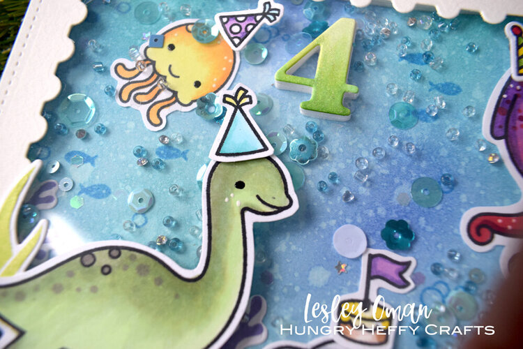 Nessies Underwater Party SHAKER CARD