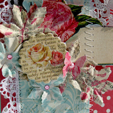 New Prima Rasberry Tea &amp; Shabby Chic Card (details)