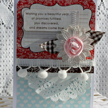 Pink Paislee Cupid Birthday Card