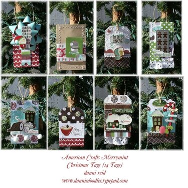 Christmas Tags (14) American Crafts Merrymint