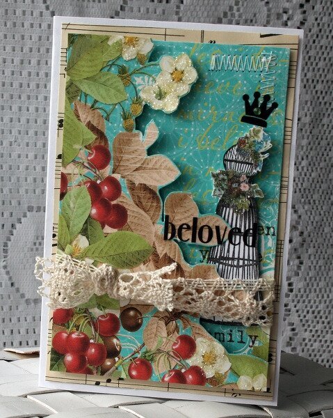 2 ways~ embellished and flat cards~websters pages