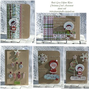 Basic Grey Eskimo Kisses Christmas Cards (5)