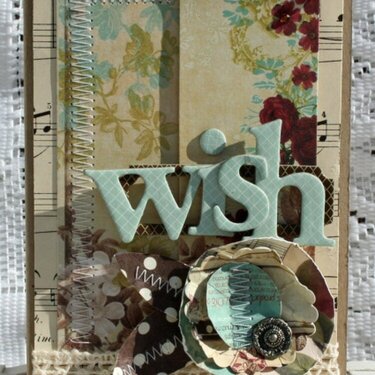 Wish Birthday Card Webster's Pages Journal Cards