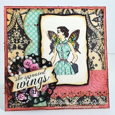 Brave Girl Unity stamps card