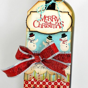 Merry Christmas bottle tag