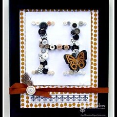 Button Monogram Frame