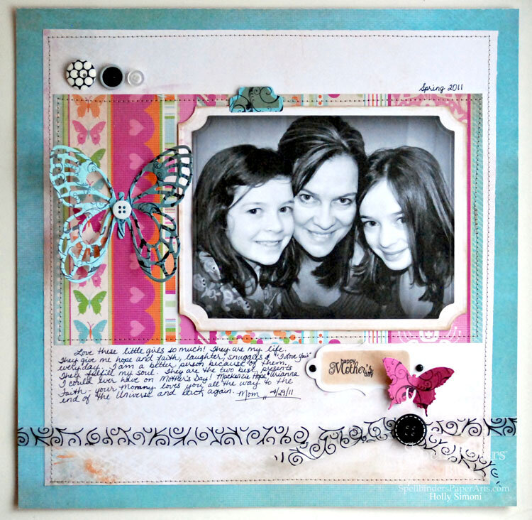 Mother&#039;s Day Scrapbook Layout