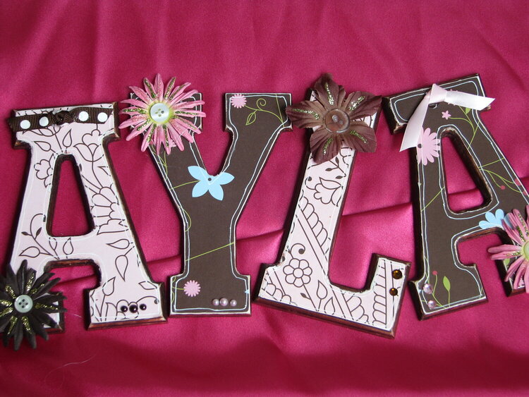 Decorated Wood letters