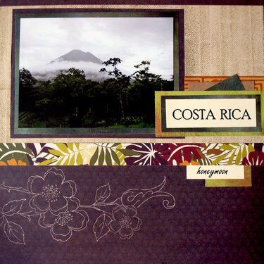 Opening Page - Costa Rica Honeymoon Scrapbook