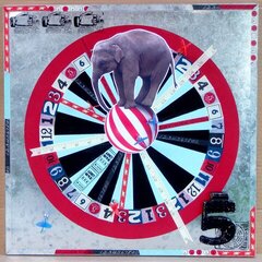 Circus Carnival Elephant Magnetic Dart Board