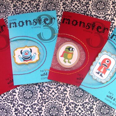 Monstrosity Monster Birthday Invitations Cards