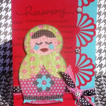 Happy Birthday Nesting Doll Card