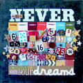 "Never give up on your Dreams" Magnetic Calendar