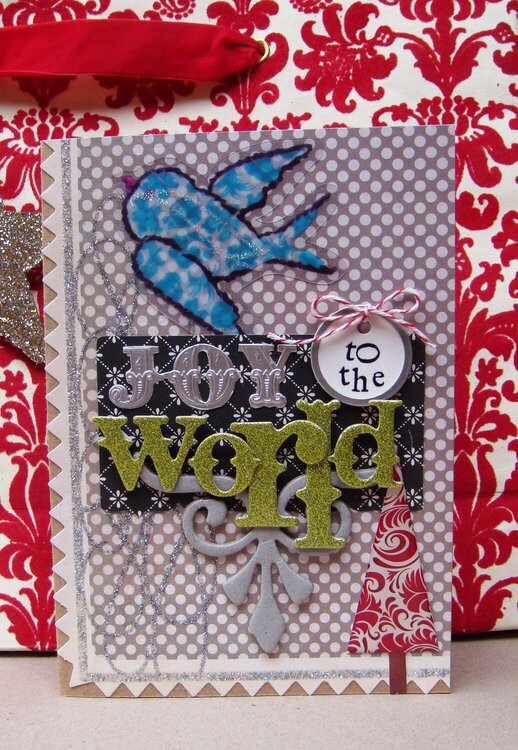 Twisted Card #038 &quot;Chipboard&quot; &amp; Joy to the World!