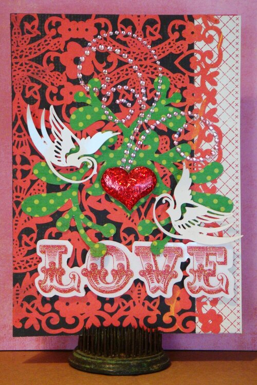 Twisted Card Sketch #042 DIECUT Love Valentine