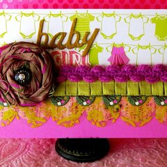 Twisted Card #048 "FOLDS" Baby Girl Shower
