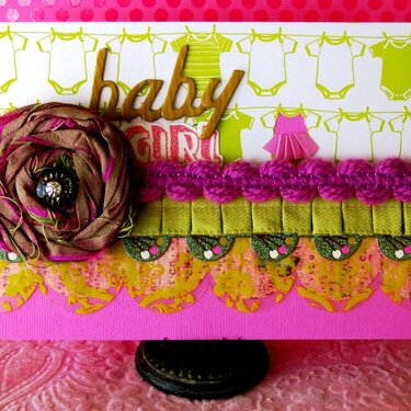 Twisted Card #048 &quot;FOLDS&quot; Baby Girl Shower