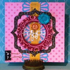 Twisted Card #052 "FRAME" Happy Birthday