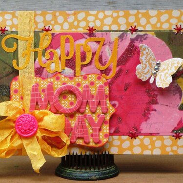 Twisted Card #056 &quot;YELLOW&quot; Happy Mother&#039;s Day Card