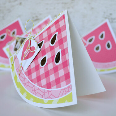 Watermelon Shaped Card Set