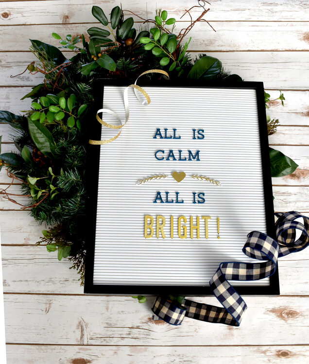 all is calm | festive holiday letter board