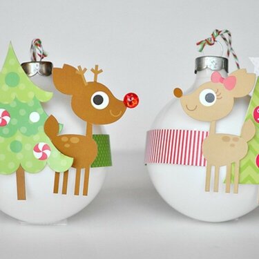 reindeer ornament set...