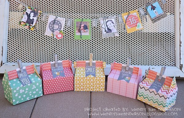 birthday party banner and favor boxes | pebbles