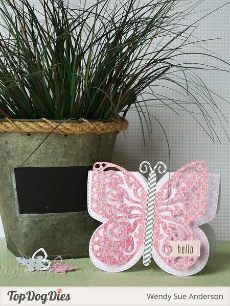 butterfly shaped card...