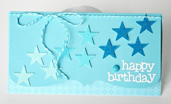 ombre glitter star cards...