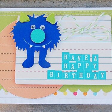 monster birthday card...