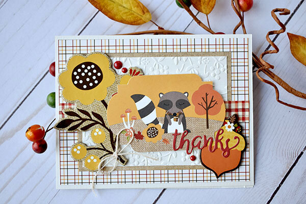 autumn thanks card